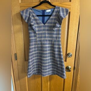 Altar'd State Blue Plaid Dress
